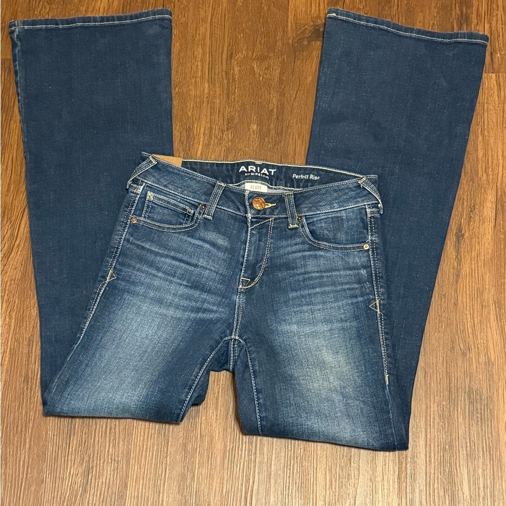 Ariat Women's Dark Blue Flare Jeans Perfect Rise